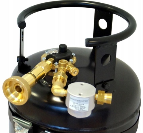 Butla gazowa stalowa Propan Butan LPG z wielozaworem CAMPKO 16kg (30l)