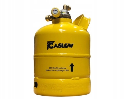 Gaslow 2,7kg kompaktowa butla gazowa do napełniania LPG zawór DUO kamper