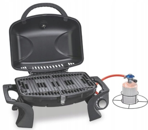 Kemper - Przenośny Grill gazowy 3,5kW żeliwny 2w1 na kartusze i butle LPG