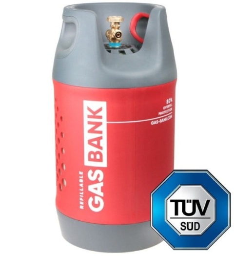 Ultralekka butla kompozytowa GasBank SINGLE 11kg - do tankowania LPG kamper