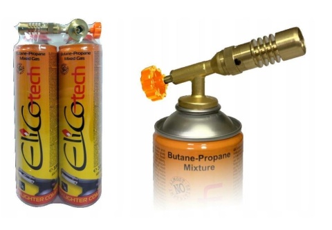 Zestaw palnik EliCo RK‑5003 + 2x gaz propan-butan 600ml 338g
