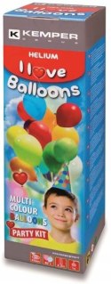 KEMPER "I LOVE BALLOONS" - ZESTAW BALONÓW WRAZ Z BUTLĄ DO NAPEŁNIANIA - Hel